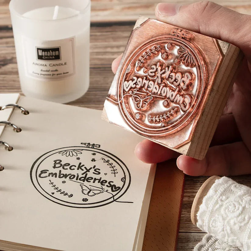 Personalized Wooden Logo Stamp by Stampism®