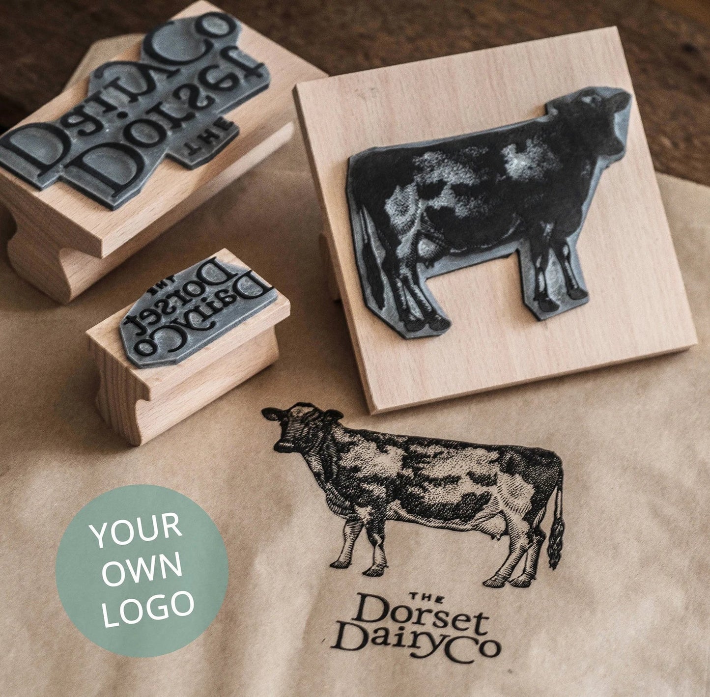 Personalized Wooden Logo Stamp by Stampism®
